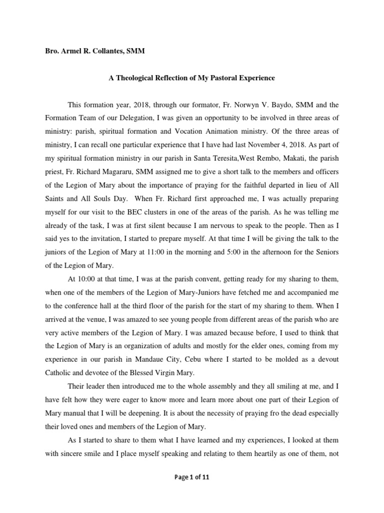 01theological Reflection For Prac1 | PDF | Jesus | Mary, Mother Of Jesus