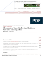 Ultrasonic Level Transmitter Principle, Limitations, Calibration and Configuration Instrumentation Tools