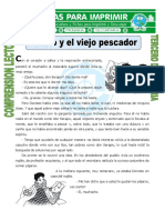 Ficha El Niño y El Viejo Pescador para Tercero de Primaria