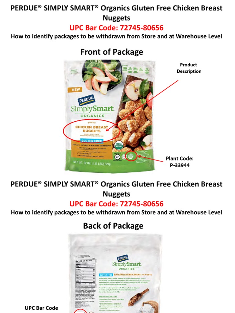 Perdue Recall Labels PDF Determinants Of Health Food Industry