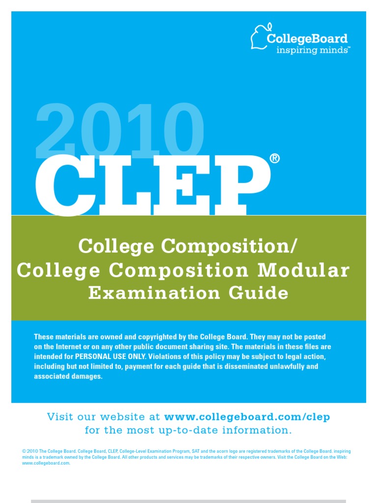 College composition clep tips image