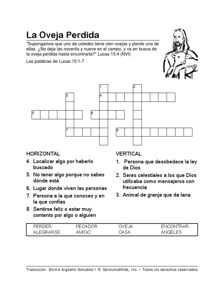 Lost Sheep Esp Crossword
