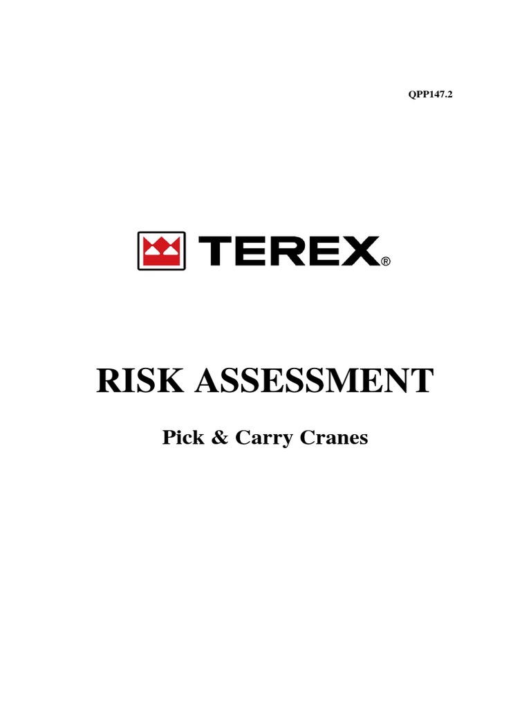 Risk Assessment Pick & Carry Cranes PDF Crane (Machine) Risk