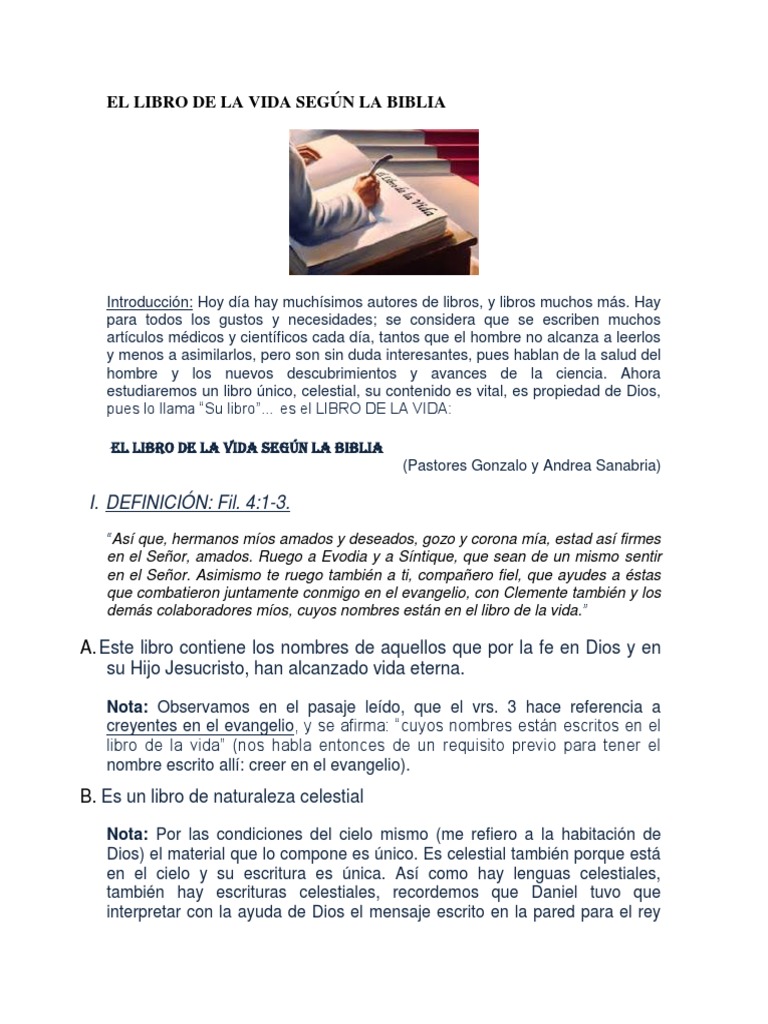 Libro de la Vida en la Biblia | PDF | Pecado | Jesús