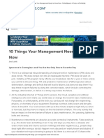 10 Things Your Management Needs To Know Now - Reliabilityweb - A Culture of Reliability