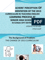 English Teachers' Perception of The Implementation of 2013 Curriulum