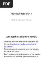 Practical Research 2 Draft of Literature Review