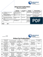 Speaking Writing Task Grading Rubric