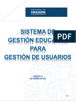 Manual para Gestión de Usuarios 2016 Version - 1 - 0