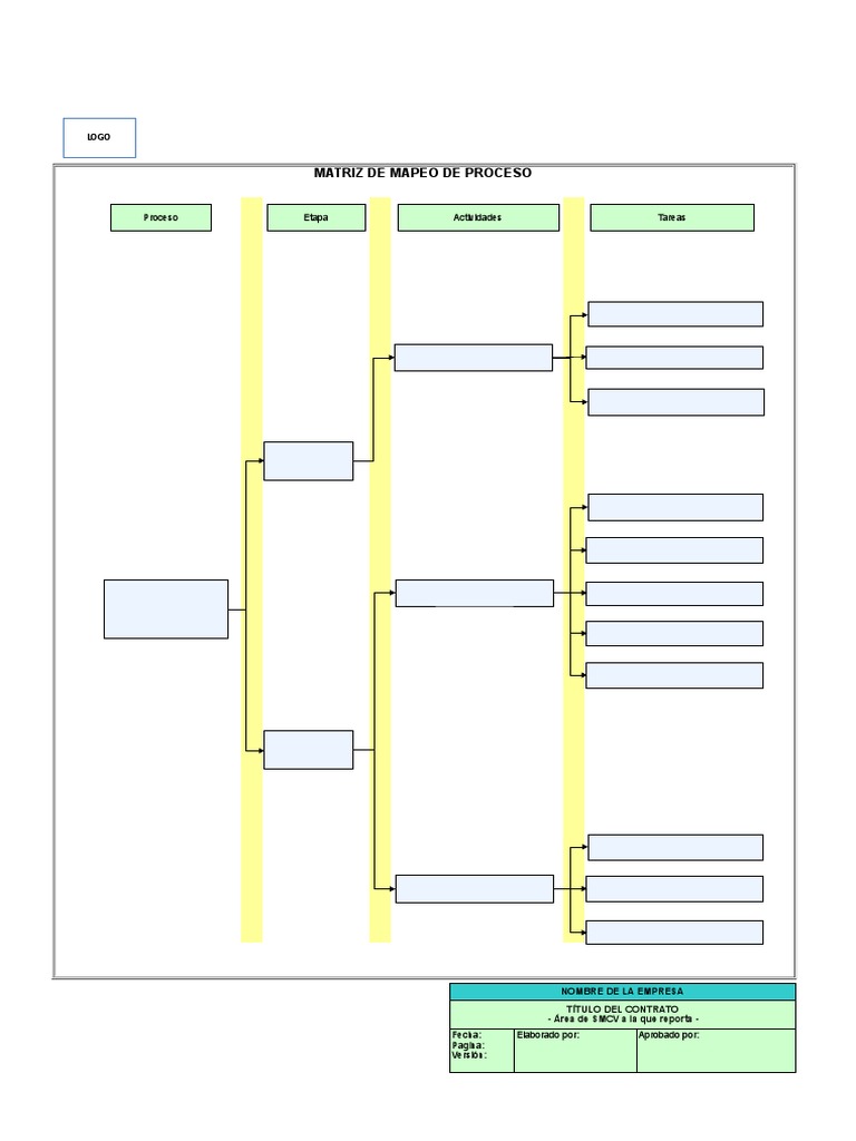Matriz de Mapeo de Procesos Editable | PDF | Informática