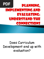 Planning, Implementing and Evaluating