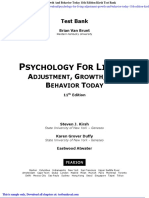 Psychology For Living Adjustment Growth and Behavior Today 11th Edition Kirsh Test Bank