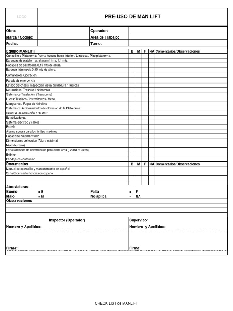 CHECK LIST para MANLIFT.pdf