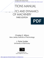 Kinematics and Dynamics of Machines 3rd Edition Sadler Solutions Manual