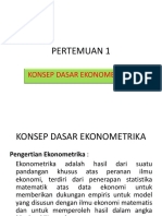 Pertemuan 1-Ekonometrika PDF