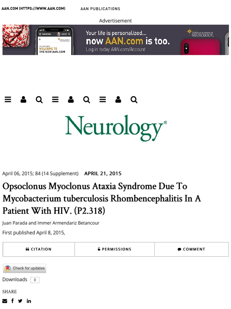 OPSOCLONUS MYOCLONUS ATAXIA SYNDROME OMAS intelligence overview