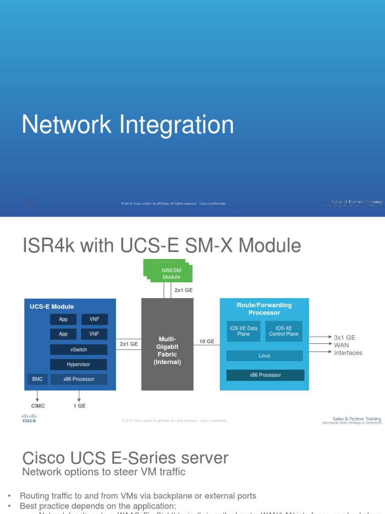 UCS E Series Overview Part 2 Network Integration High Availability and ...