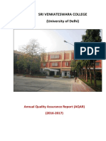 Sri Venkateswara College (University of Delhi) : Annual Quality Assurance Report (AQAR) (2016-2017)