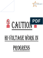 Caution Hi-Voltage Work in Progress