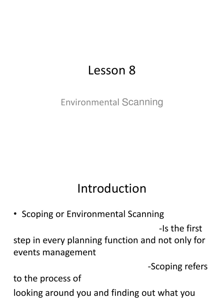 Steps in Environmental Scanning Process | PDF | Swot Analysis ...