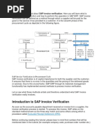 SAP Invoice Verification