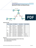 Chapter 2.1 - Configuring IPv4 Static and Default Routes Instructions