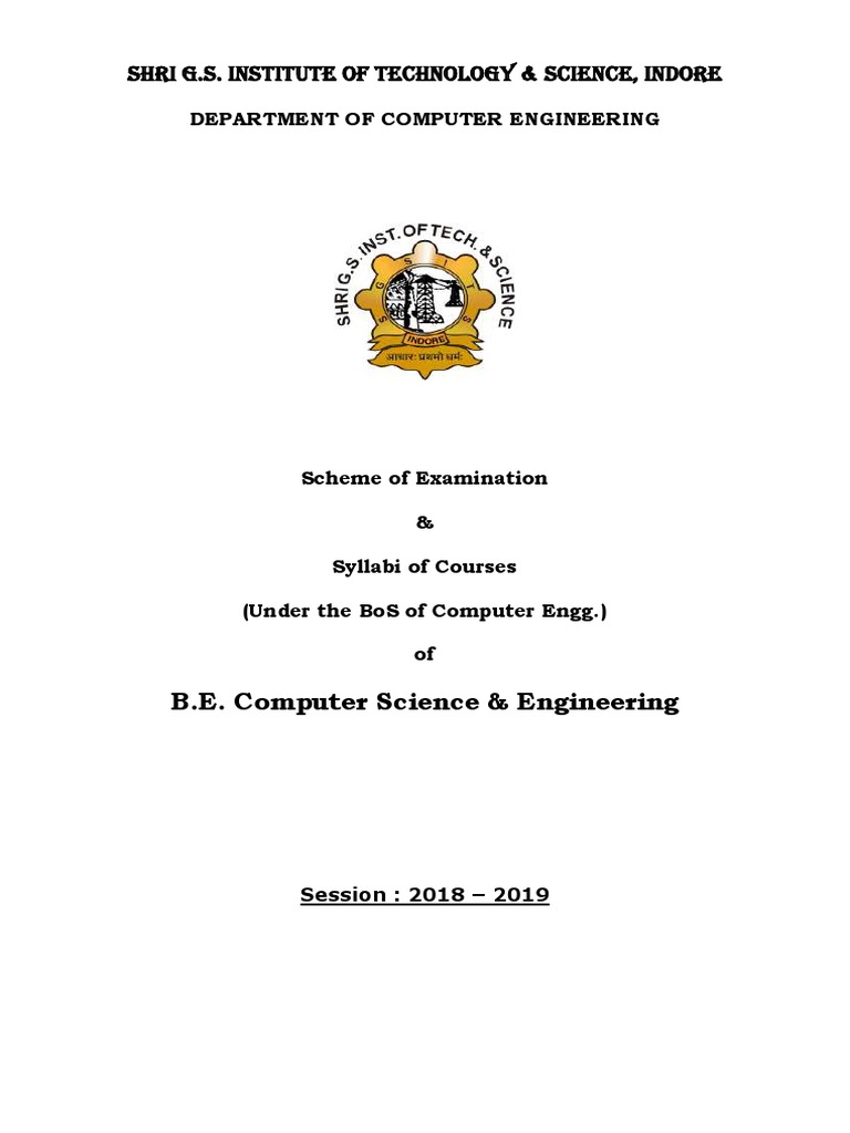 G.S. Institute CSE Exam Scheme 2018-19 | PDF | Class (Computer ...