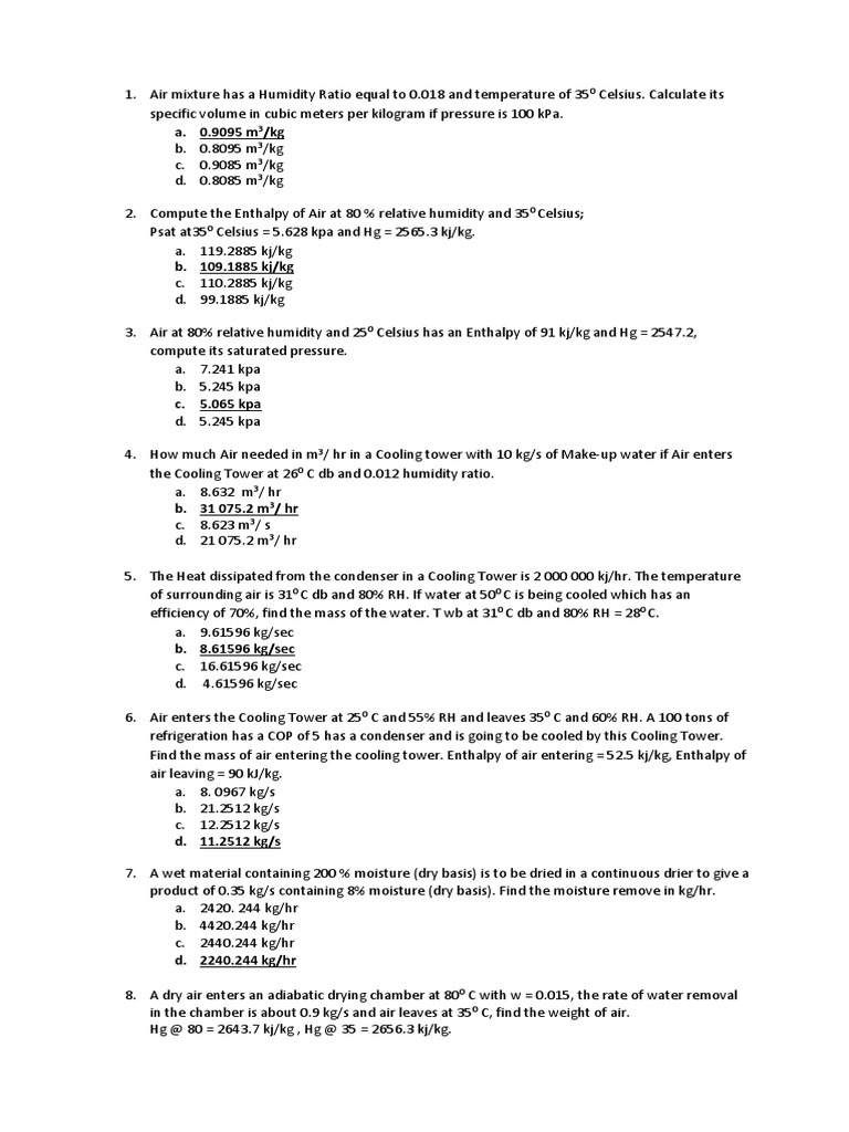 Moisture Removal in Copra Drying Process | PDF | Relative Humidity ...
