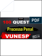 100 Questões Vunesp - Processo Penal - Antonio Do Tribunal