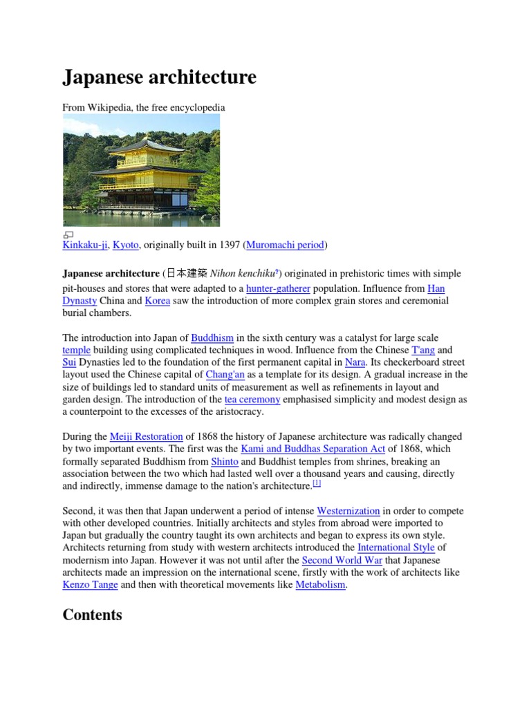 Japanese architecture (日本建築 Nihon kenchiku | PDF | Japan | Shintoism