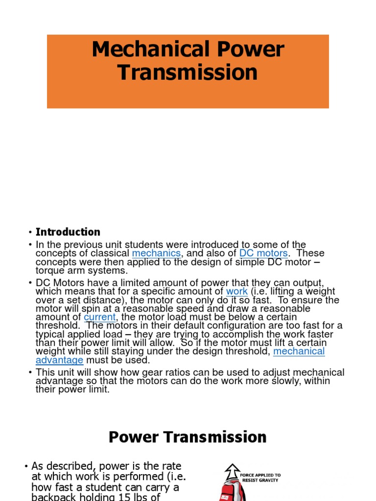 Power of Transmissions PDF Gear Power (Physics)
