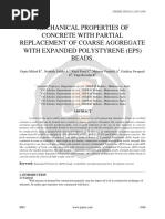 Mechanical Properties of Concrete With Partial Replacement of Coarse Aggregate With Expanded Polystyrene Eps Beads Ijariie8661eps