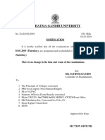 Exam Postponed 08.01.2019 09.01.2019 Press Release