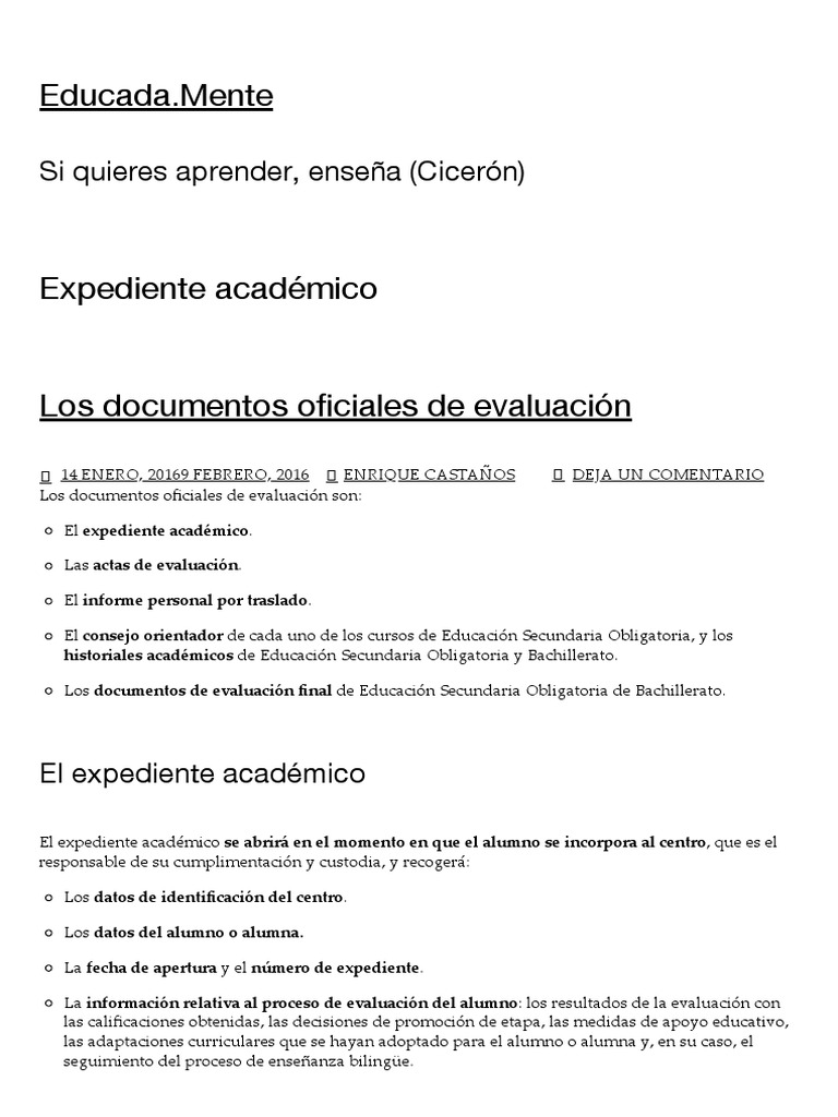 Expediente Académico | PDF | Educación Secundaria | Evaluación, image size:768x1024