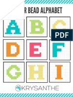 Perler Bead Alphabet