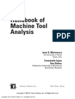Handbook of Machine Tool Analysis: Ioan D. Marinescu
