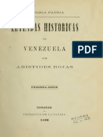 Rojas Aristides - Leyendas Historicas de Venezuela (1890) PDF