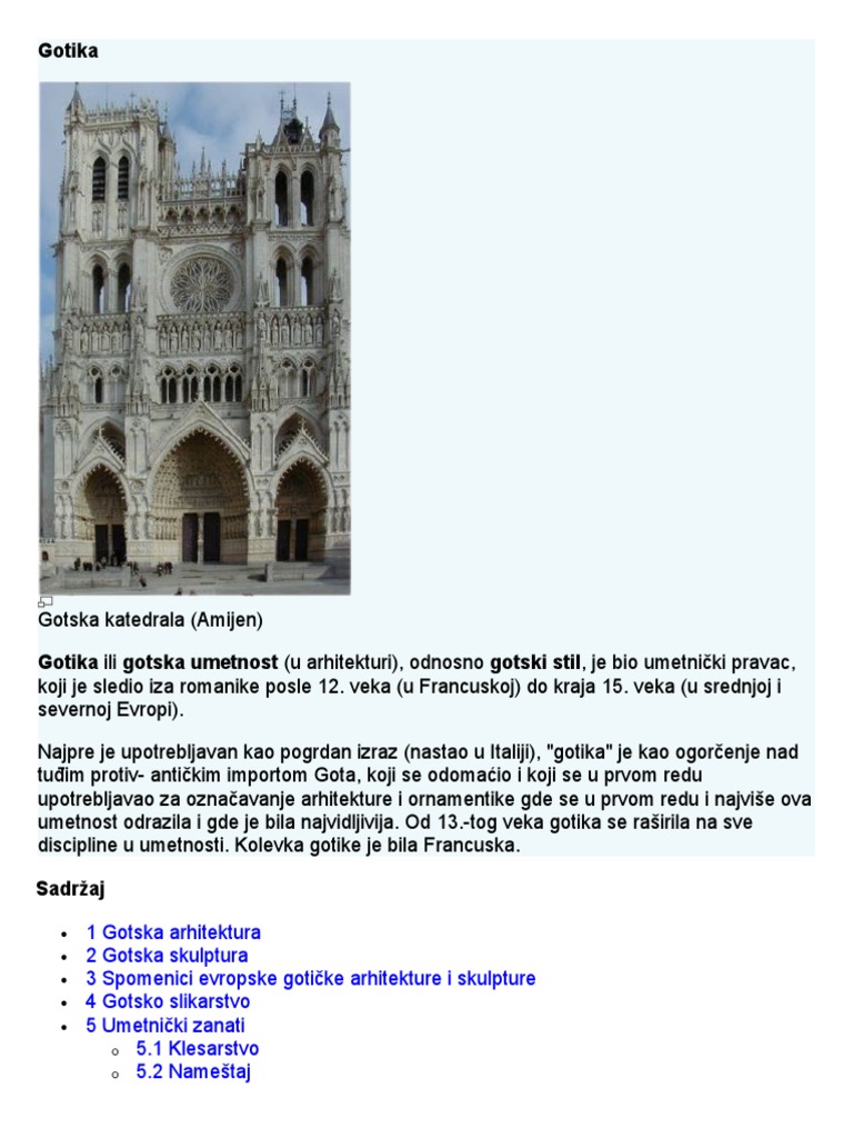 Arhitektura Gotika | PDF