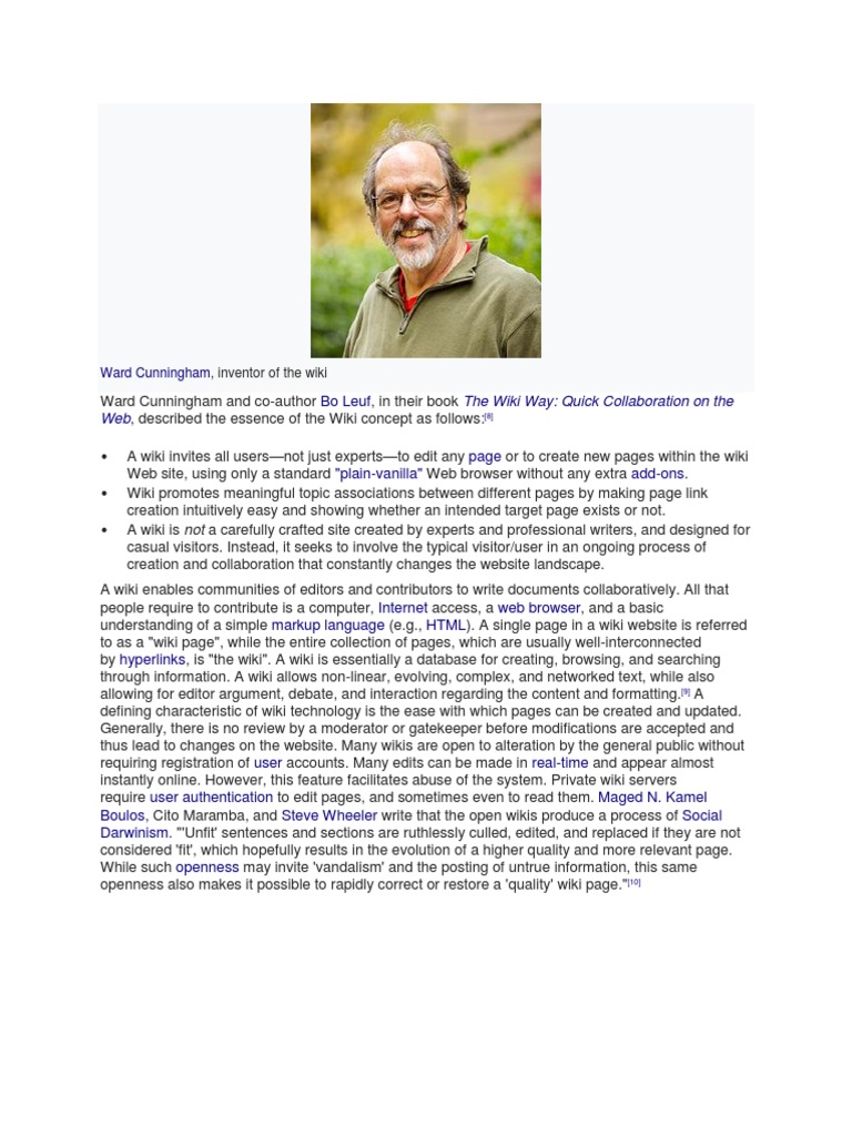 Bo Leuf The Wiki Way Quick Collaboration On The Web PDF Wiki