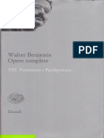 Walter Benjamin-Opere Complete. Frammenti e Paralipomena. Vol. 8-Einaudi (2014)