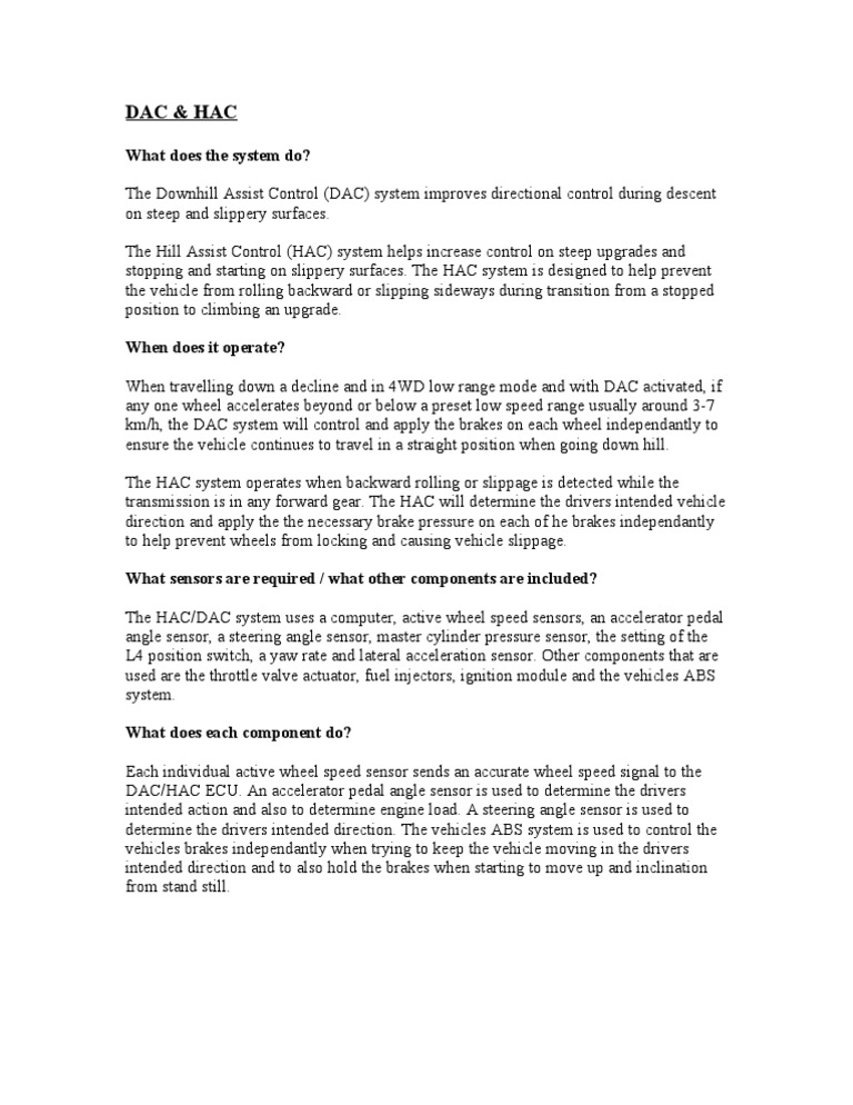HAC and DAC HW | PDF
