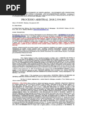 ARBITRAGEM MARANGUAPE  2.579.281.2019. Fortaleza, 21 de Janeiro de 2019