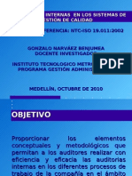 Auditorias Internas en Los SGI (NTC-IsO 19011 de 2002)