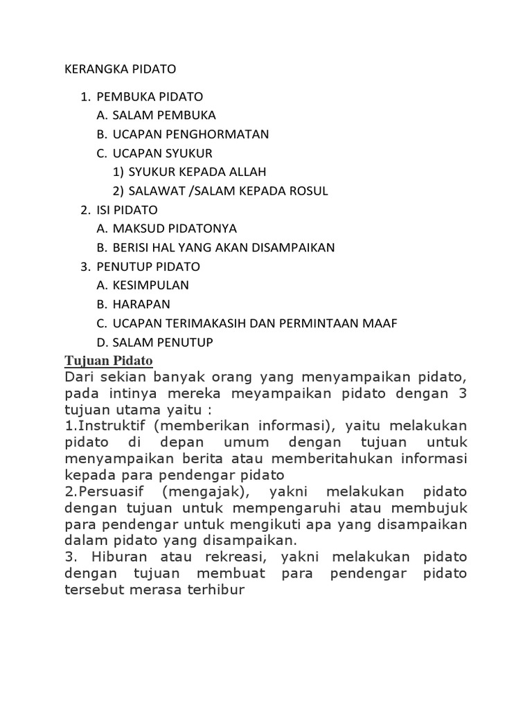 Kerangka Pidato  PDF
