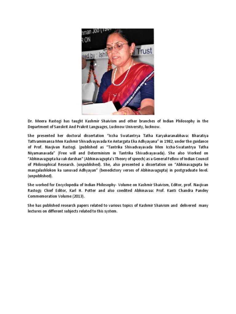 Contributions to Kashmir Shaivism Studies | PDF