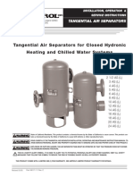 Tangential Air Separators For Closed Hydronic Heating and Chilled Water Systems