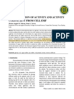 Determination of Activity and Activity Coefficient From Cell Emf 2