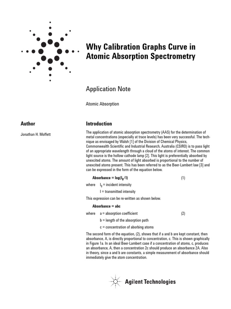 Why Calibration Graphs Curve in Atomic Absorption Spectrometry | PDF ...
