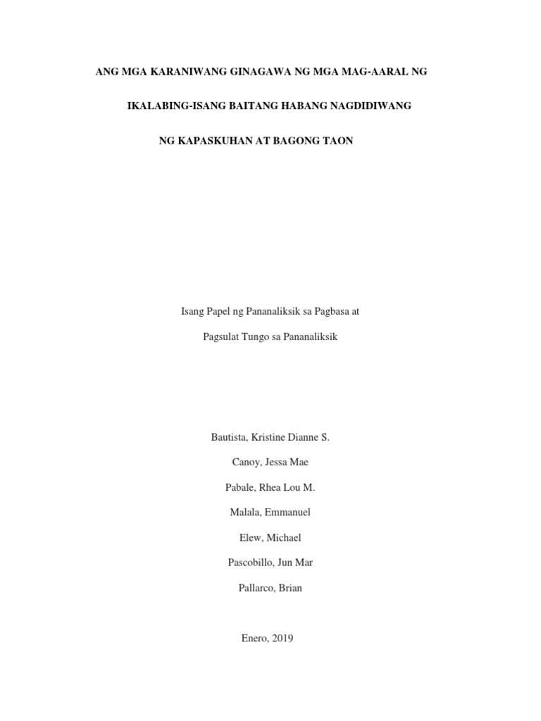 PANANALIKSIK RESEARCH PAPER EXAMPLE PDF FREE DOWNLOAD visual data 8