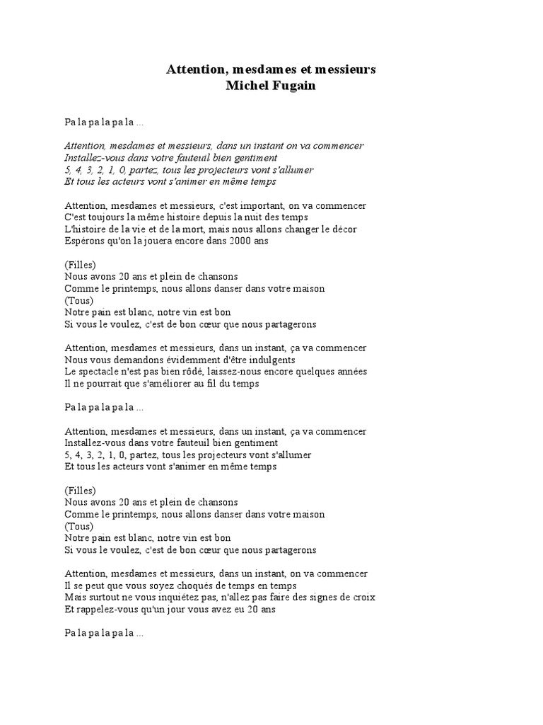 Chanson C Est L Histoire De La Vie Nouvelles Histoire